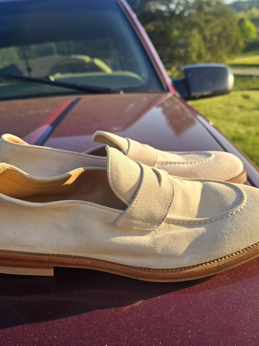 Brunello Cucinelli Suede Loafers Slip On Moccasin Dress Shoe Mens Size 42